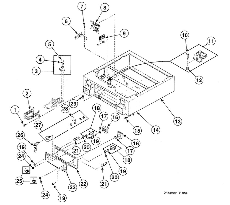 Control Panel Diagram and Parts List for SSG909WF1124  Speed Queen Dryer