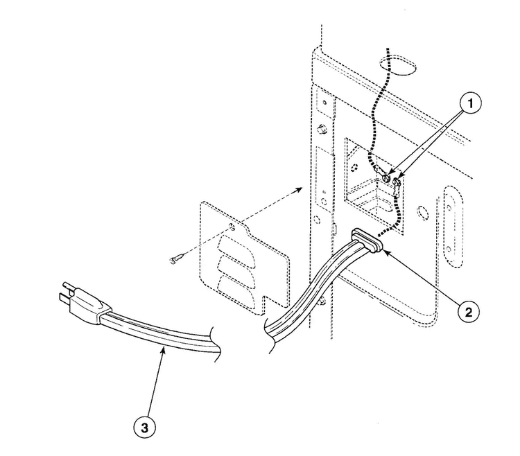 Power Cord Diagram and Parts List for SDGY09LF  Speed Queen Dryer