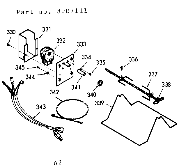 Optional Rotisserie Diagram and Parts List for 116387363  Kenmore Range