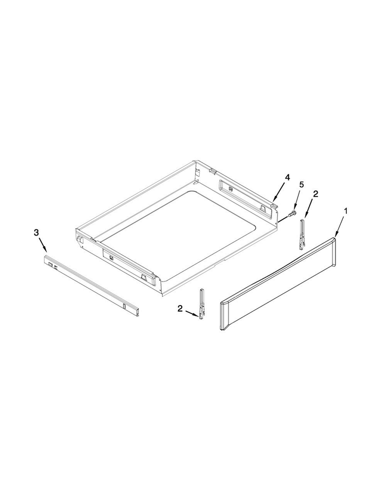 Drawer Parts Diagram and Parts List for MGR8600DE2  Maytag Range