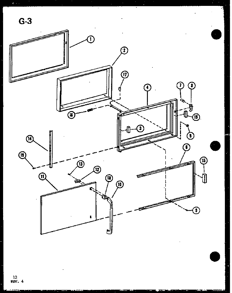 Page 5 Diagram and Parts List for RC-6PB P7386010M Amana Microwave