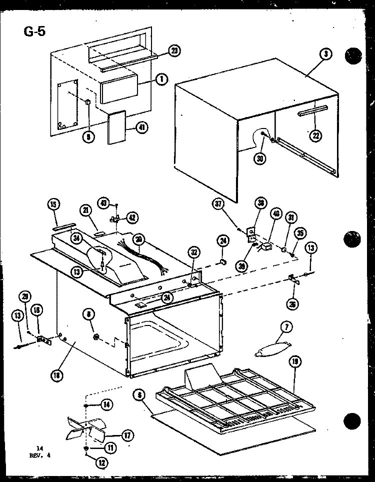 Page 6 Diagram and Parts List for RC-6PB P7386010M Amana Microwave