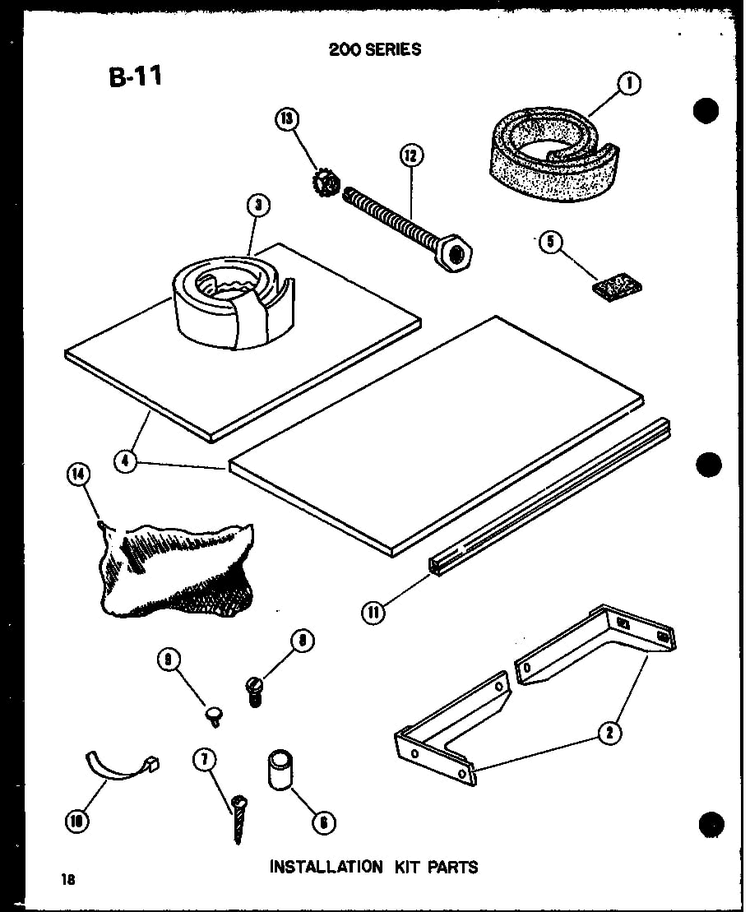Section 13 Diagram and Parts List for 218-3K P67535-5R Amana Air Conditioner