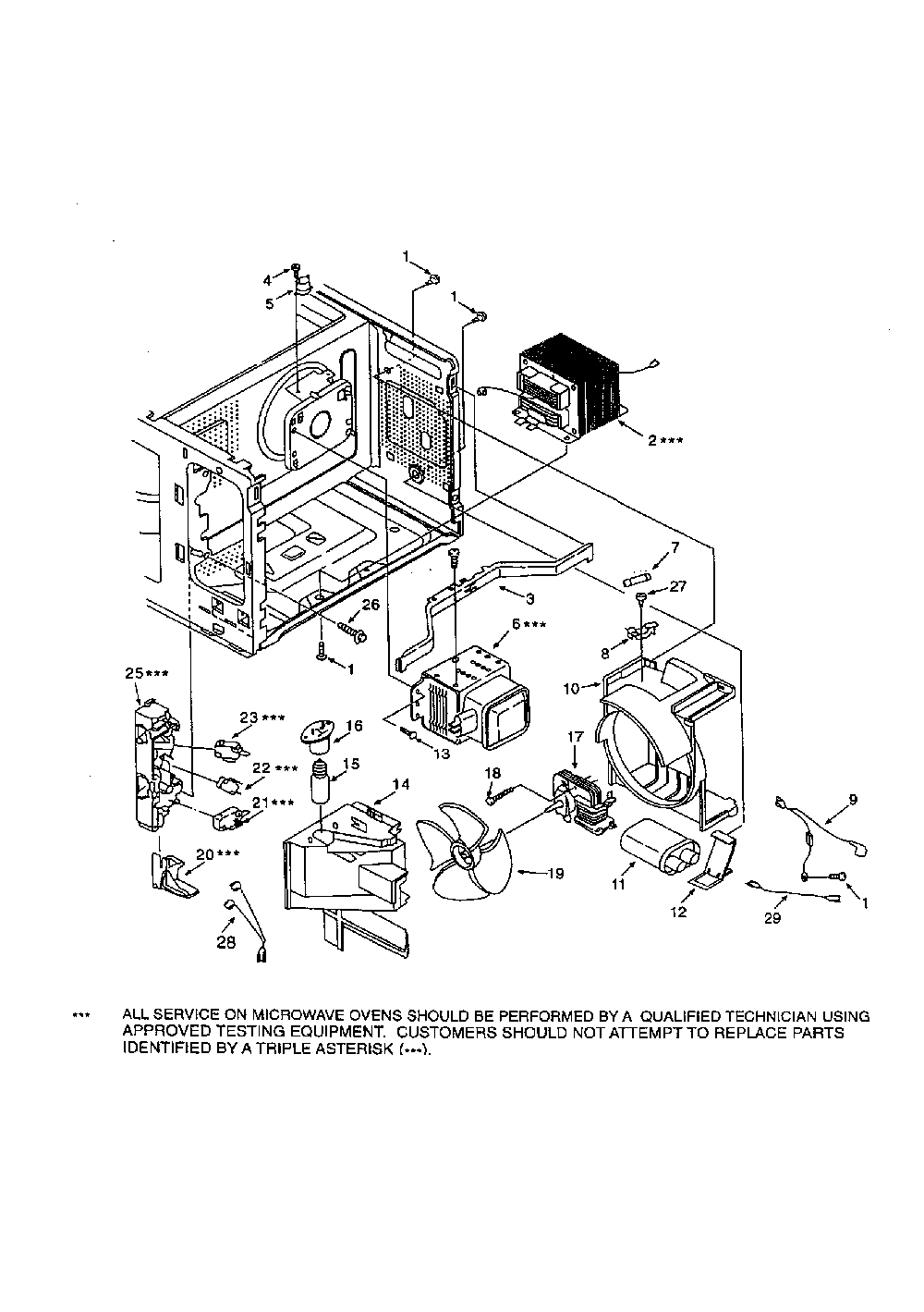 Switches And Microwave Diagram and Parts List for 56569299990  Kenmore Microwave