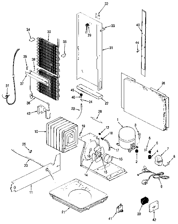 Unit Compartment & System Diagram and Parts List for JRSD246B MAQ81A Jenn-Air Refrigerator