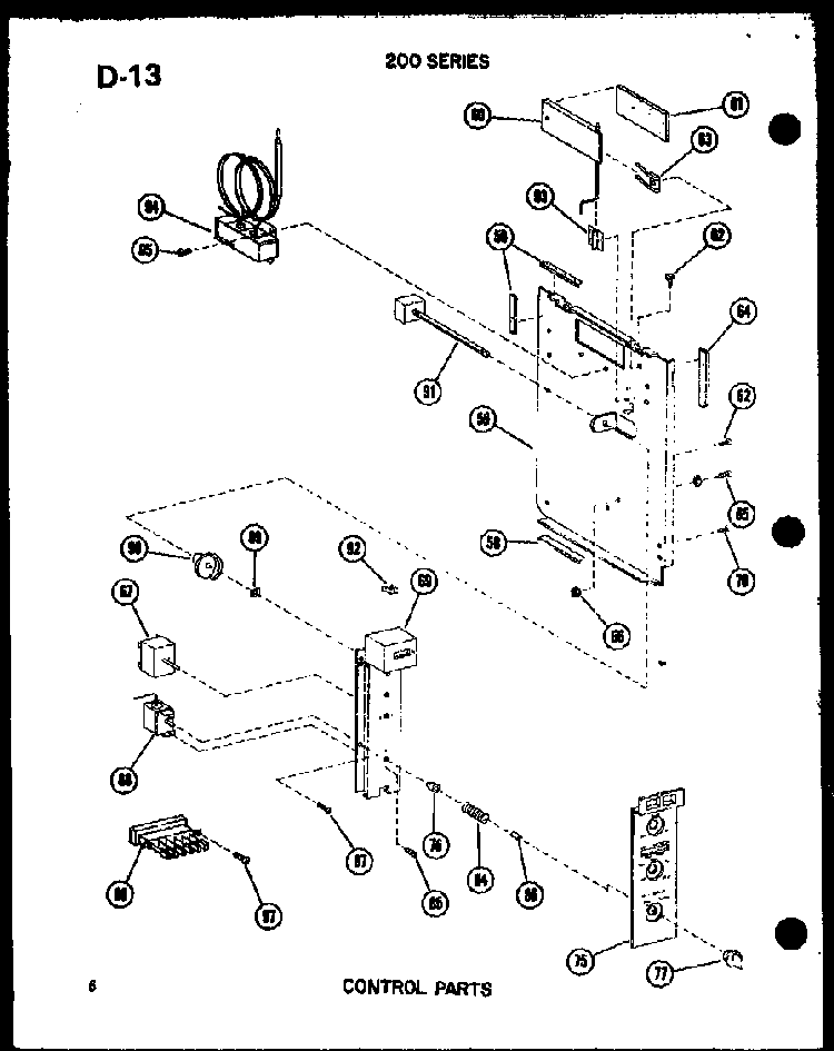 Control Parts Diagram and Parts List for 218-3EW P55417-42R Amana Air Conditioner