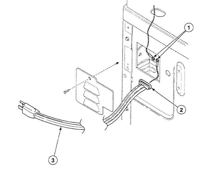 Power Cord Diagram and Parts List for SSG909WF1124  Speed Queen Dryer