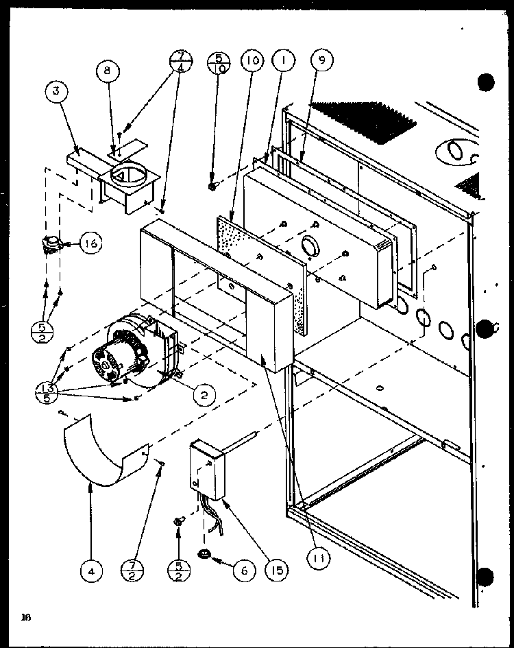 Section 10 Diagram and Parts List for GHI115A50C P6983116F Amana Heater