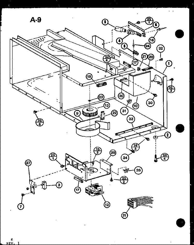 Page 2 Diagram and Parts List for RS-7A P7558905M Amana Microwave