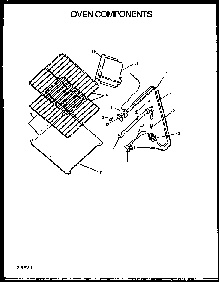 Oven Components Diagram and Parts List for SBK29FA P1142362NL Amana Range