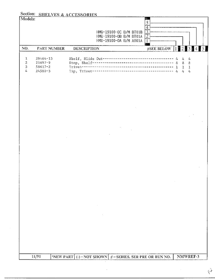 Shelves And Accessories Page 2 Diagram and Parts List for 19100-0C  Admiral Refrigerator