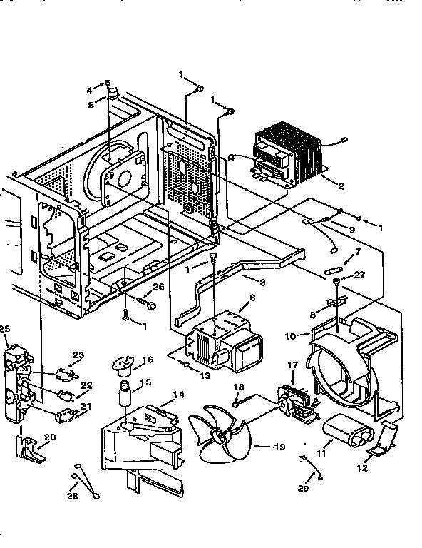 Switches And Microwave Diagram and Parts List for 56566480691  Kenmore Microwave