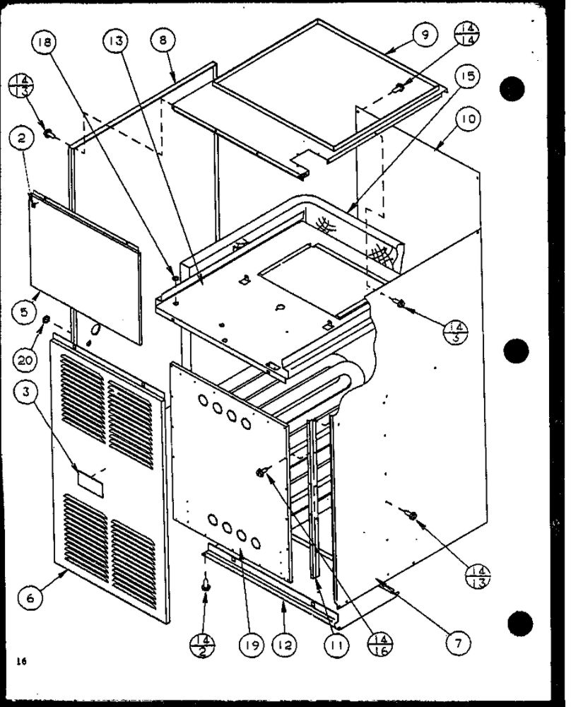 Diagram 6 Diagram and Parts List for GCI140C35A P9898216F Amana Furnace
