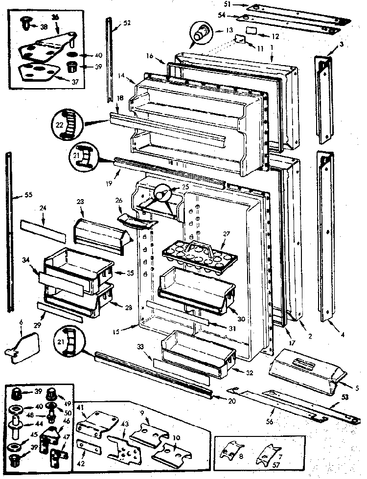 Refrigerator Doors Diagram and Parts List for JRTI234B M8C05A Jenn-Air Refrigerator