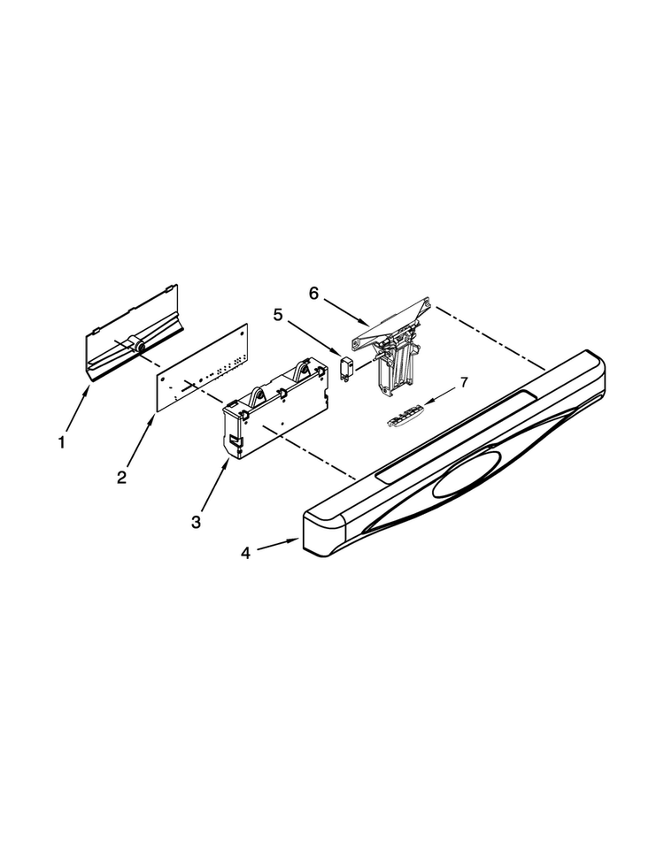 Control Panel Parts Diagram and Parts List for MDBH980AWQ0  Maytag Dishwasher