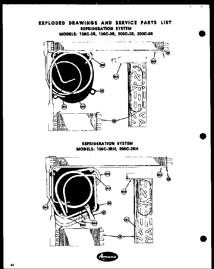 Section 14 Diagram and Parts List for 200C-8R  Amana Air Conditioner