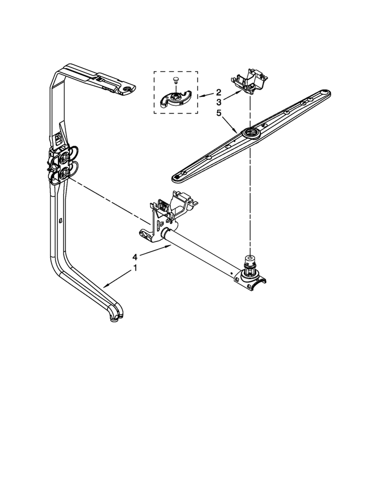 Upper Wash And Rinse Parts Diagram and Parts List for JDB3600AWS0  Jenn-Air Dishwasher
