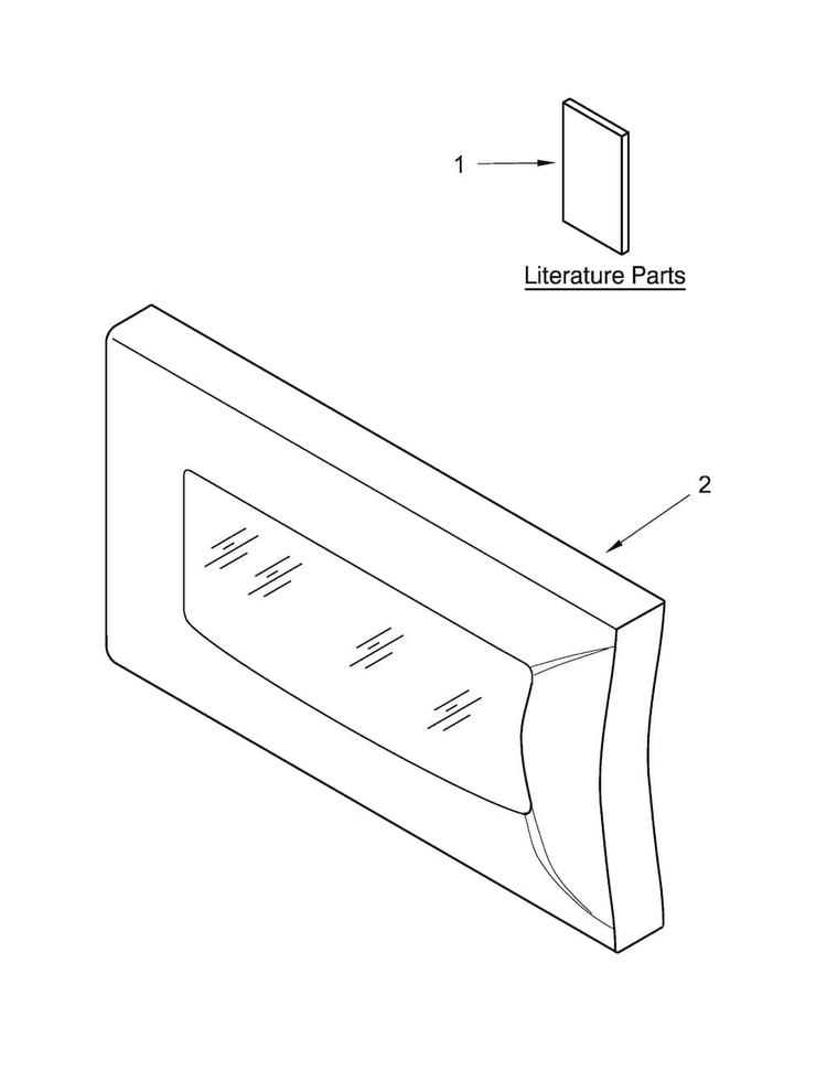 Microwave Door Parts Diagram and Parts List for AMC2206BAB15  Amana Microwave