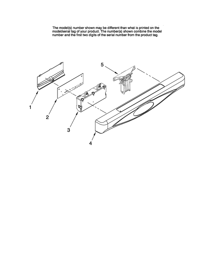 Control Panel Parts Diagram and Parts List for MDB7851AWQ41  Maytag Dishwasher