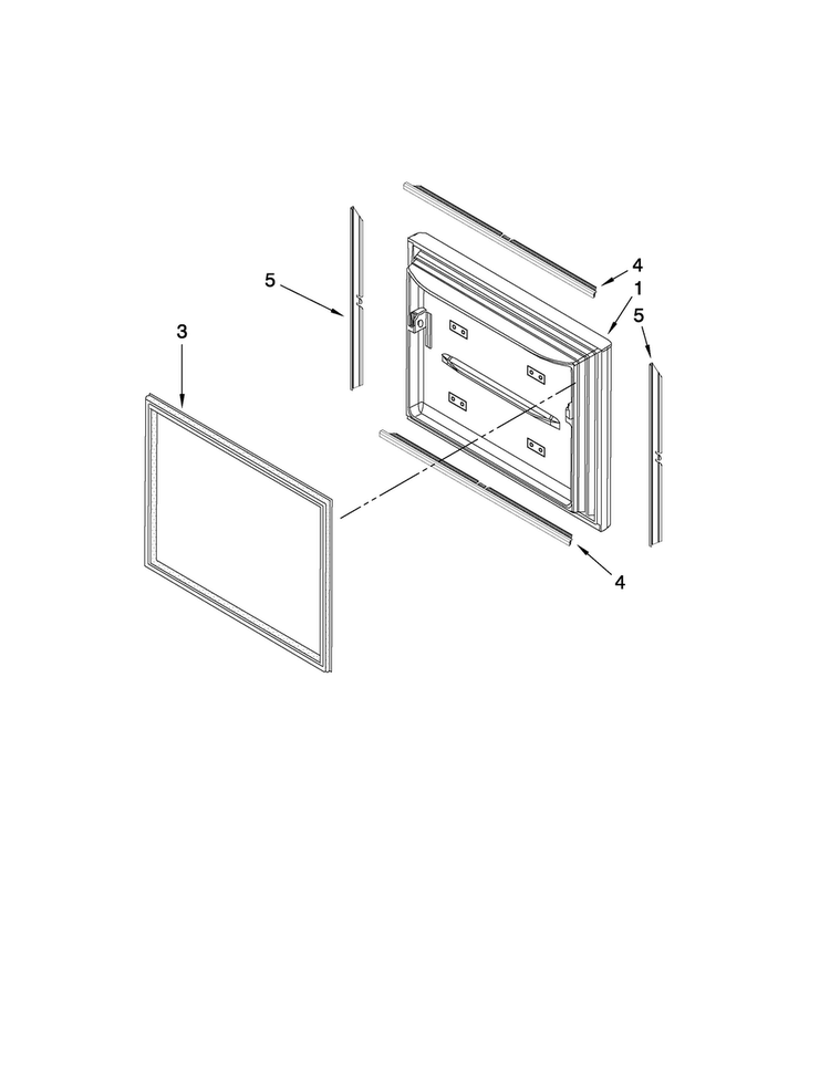 Freezer Door Parts Diagram and Parts List for JFC2290VTB1  Jenn-Air Refrigerator