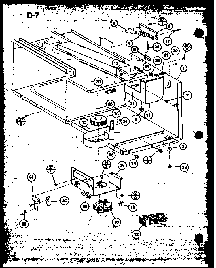 Wiring Harness/blower Diagram and Parts List for CRRL-5D P75590-8M Amana Microwave