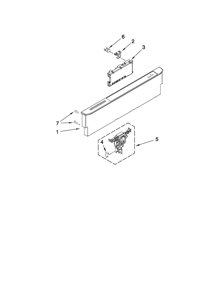 Control Panel Parts Diagram and Parts List for MDB8859AWS1  Maytag Dishwasher