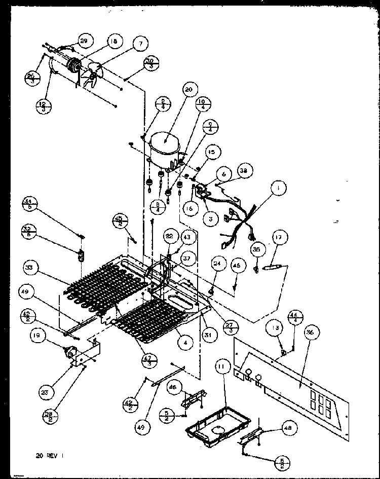 Compressor Diagram and Parts List for 85161W-P1117111WW  Amana Refrigerator