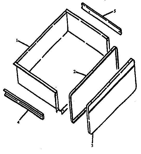 Storage Drawer Assembly Diagram and Parts List for ARH660E-P1167404SE  Amana Range