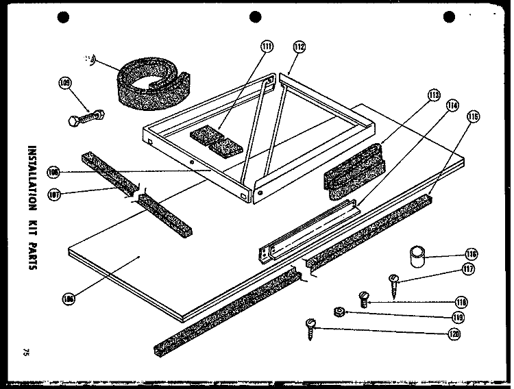 INSTALLATION KIT PARTS Diagram and Parts List for 615-2F  Amana Air Conditioner