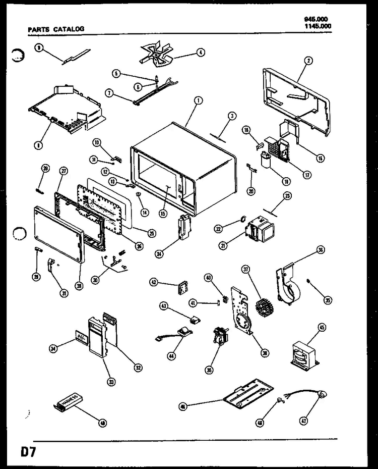 Mw Parts Diagram and Parts List for K-1560000  Amana Microwave