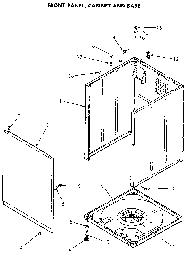 Cabinet And Base Diagram and Parts List for NA6821L33838  Speed Queen Washer