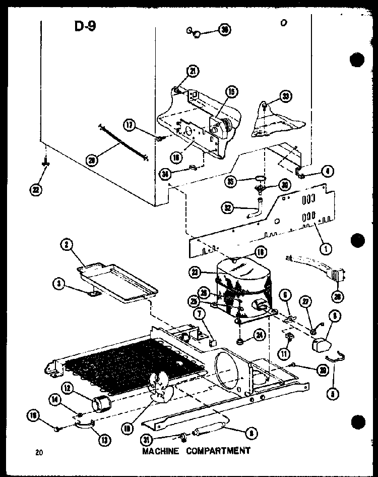 Section 4 Diagram and Parts List for SRI22F-L-P75400-5WL  Amana Refrigerator