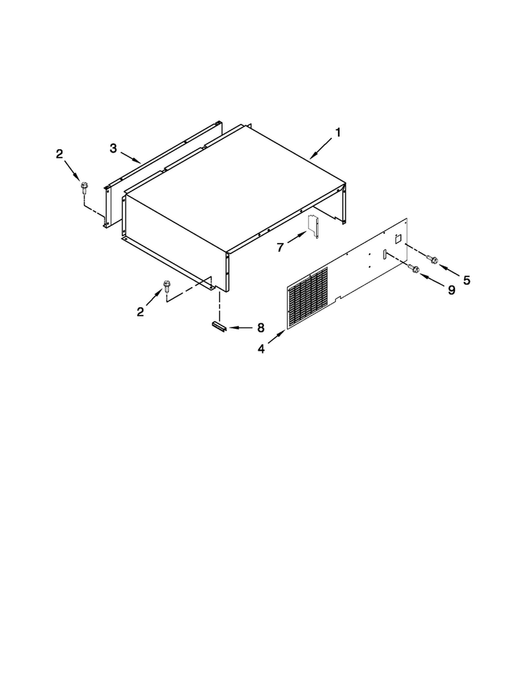 Top Grille And Unit Cover Parts Diagram and Parts List for JS42NXFXDW03  Jenn-Air Refrigerator