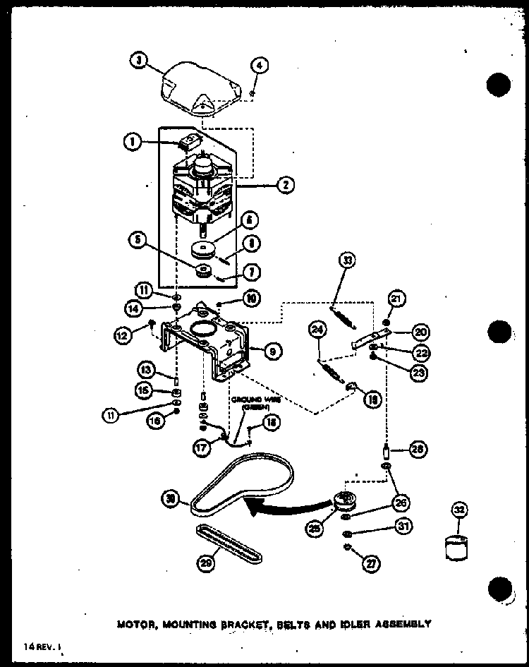 Section 3 Diagram and Parts List for LW2603 P7804720W Amana Washer