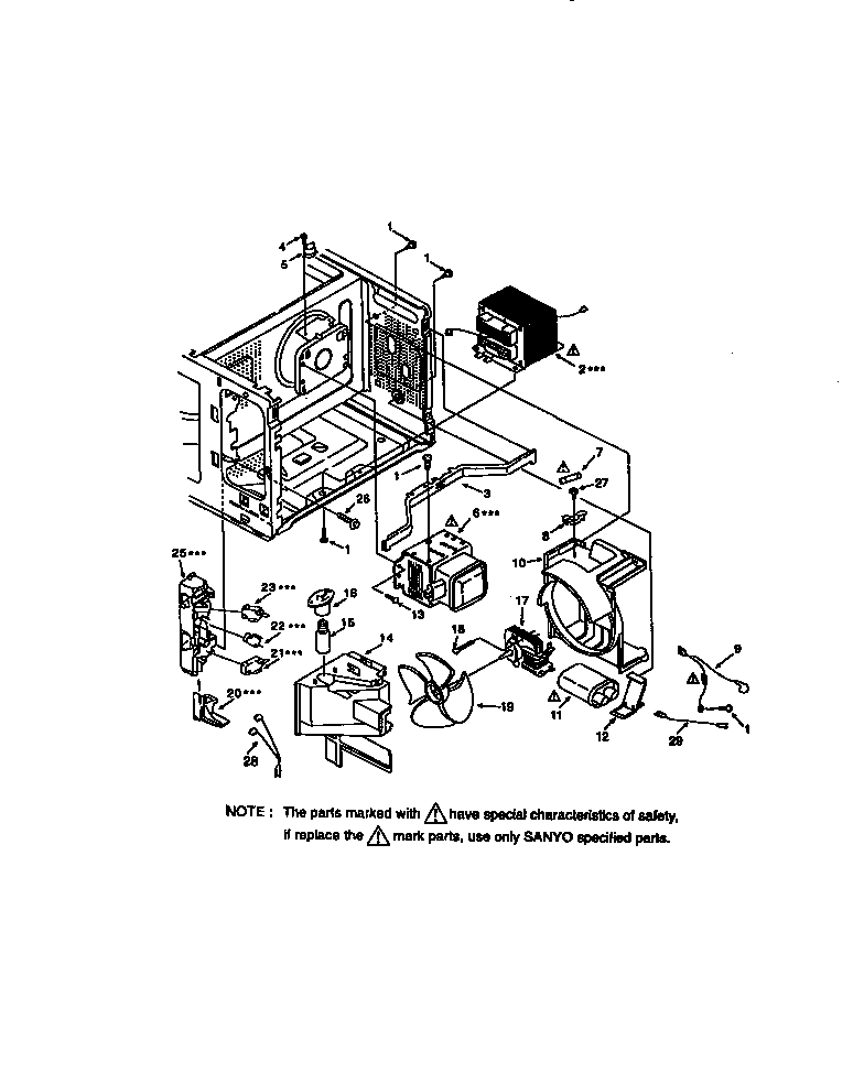 Switches And Microwave Diagram and Parts List for 56569330790  Kenmore Microwave