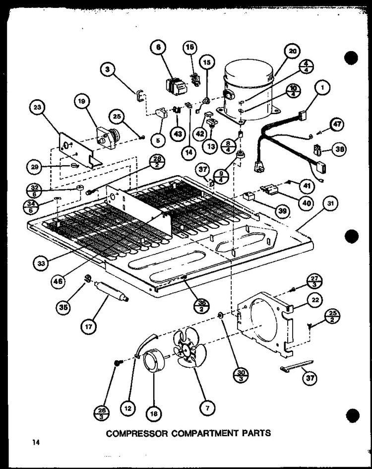 Section 4 Diagram and Parts List for BR-20H-P7680808W  Amana Refrigerator