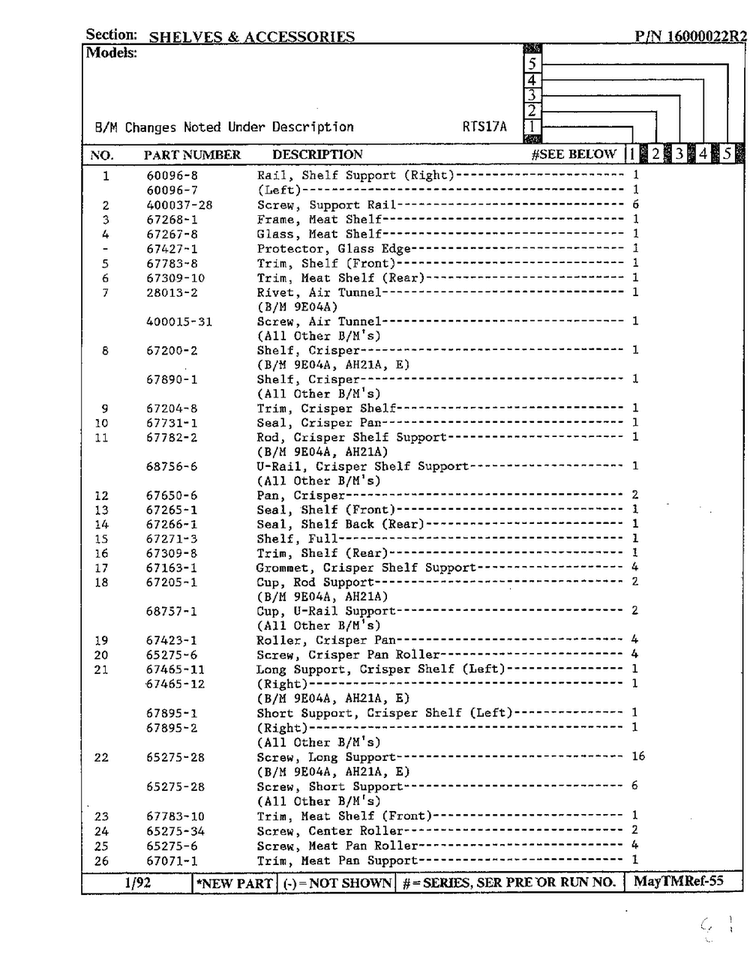 Shelves And Accessories Page 2 Diagram and Parts List for 17694  Maytag Refrigerator