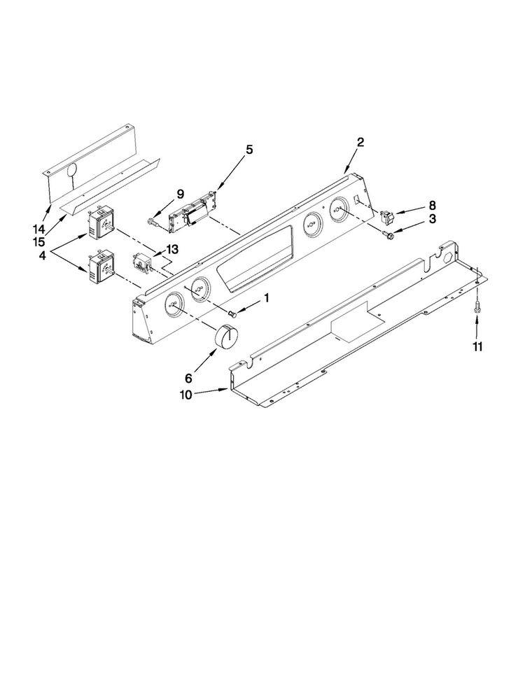Control Panel Parts Diagram and Parts List for JES8860CCS02  Jenn-Air Range