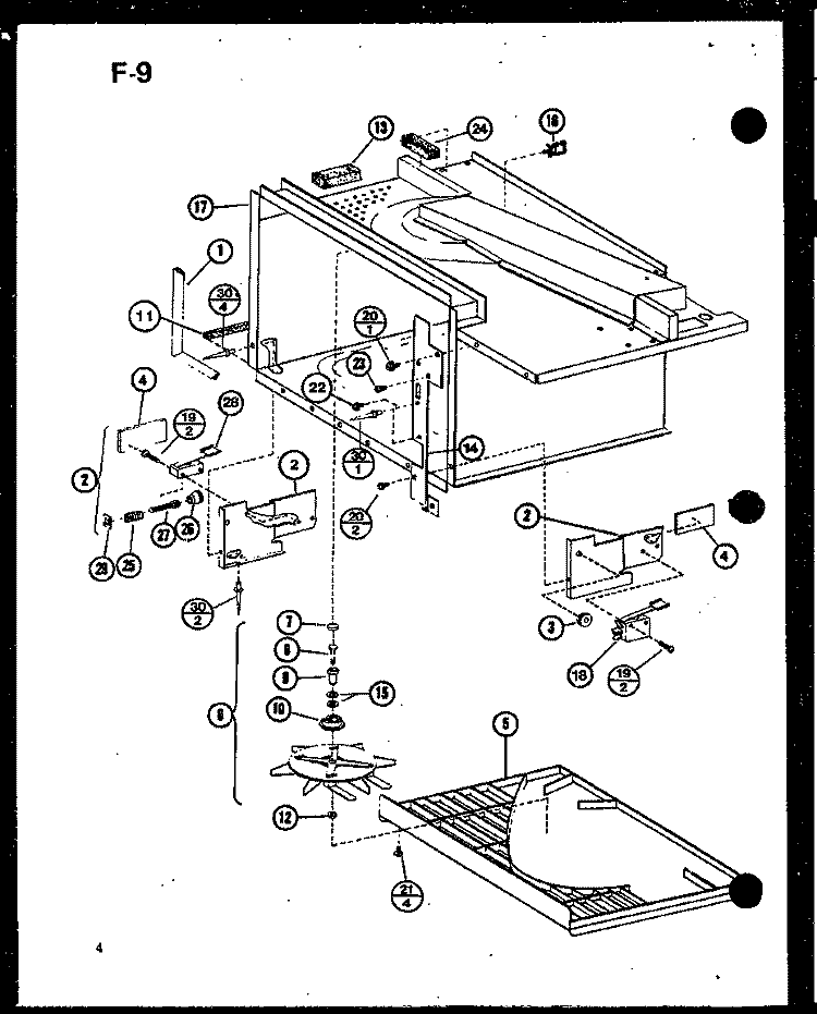 Page 1 Diagram and Parts List for RS-7A P7558907M Amana Microwave