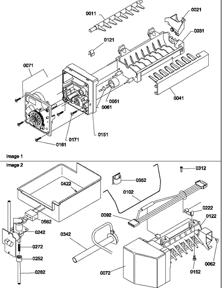 Ice Maker Assembly & Parts Diagram and Parts List for BC21VL-P1321506WL  Amana Refrigerator