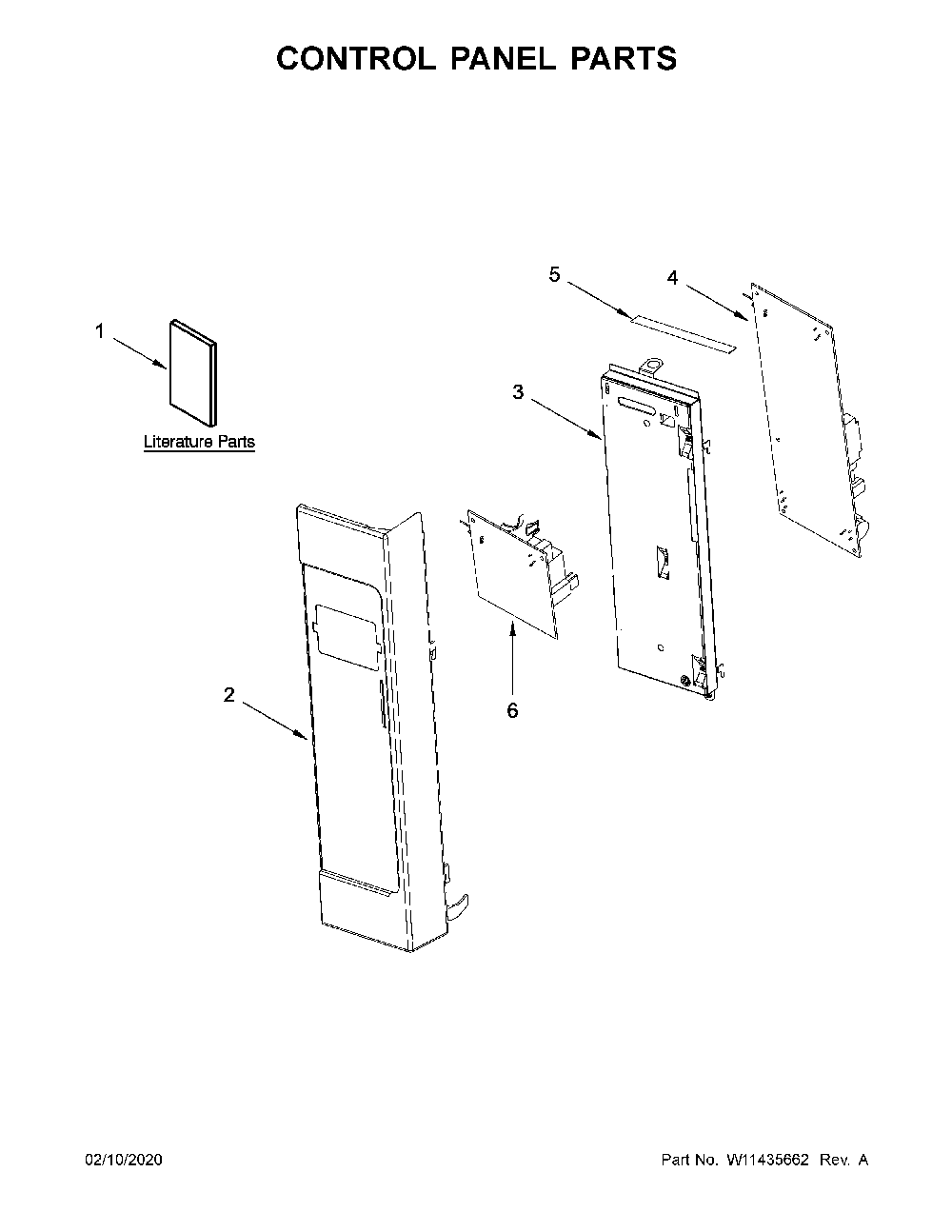 Control panel parts Diagram and Parts List for MMV6190FB3  Maytag Microwave