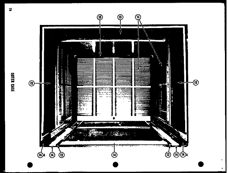 OUTER CASE Diagram and Parts List for 212-2SP  Amana Air Conditioner
