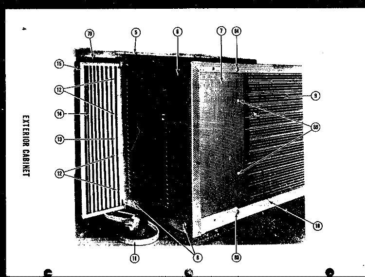 EXTERIOR CABINET Diagram and Parts List for 6-5SP-1  Amana Air Conditioner
