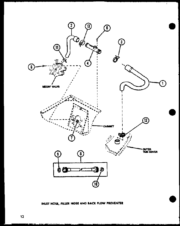 Section 9 Diagram and Parts List for CW9003W P1122805WW Amana Washer