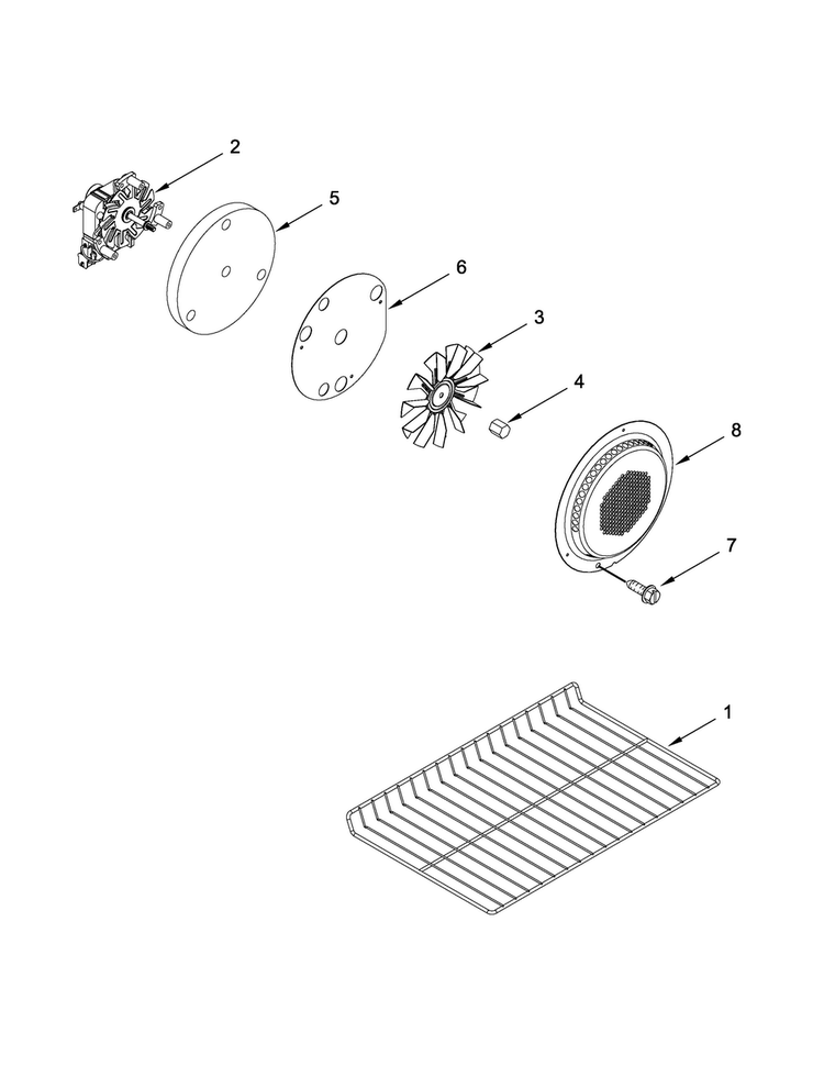 Internal Oven Parts Diagram and Parts List for MGT8720DS00  Maytag Range
