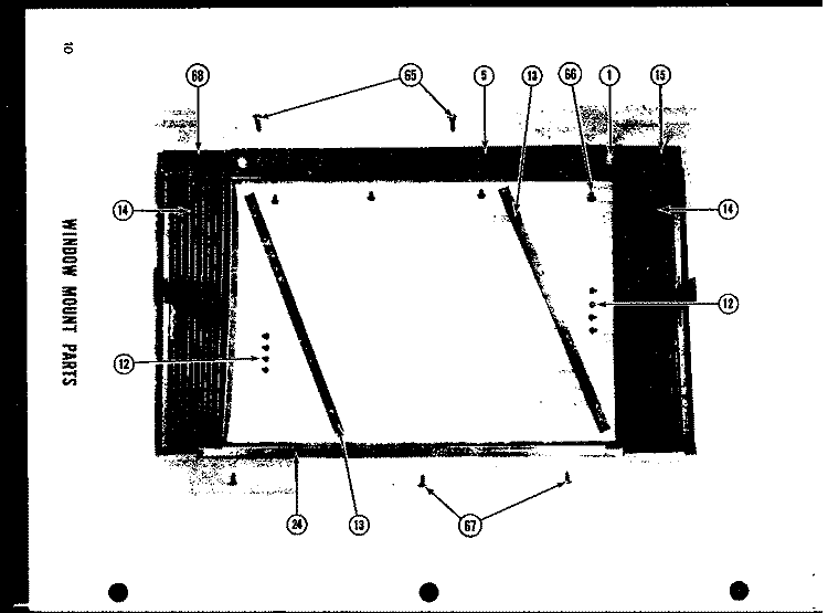 WINDOW MOUNT PARTS Diagram and Parts List for 6-5SP-1  Amana Air Conditioner