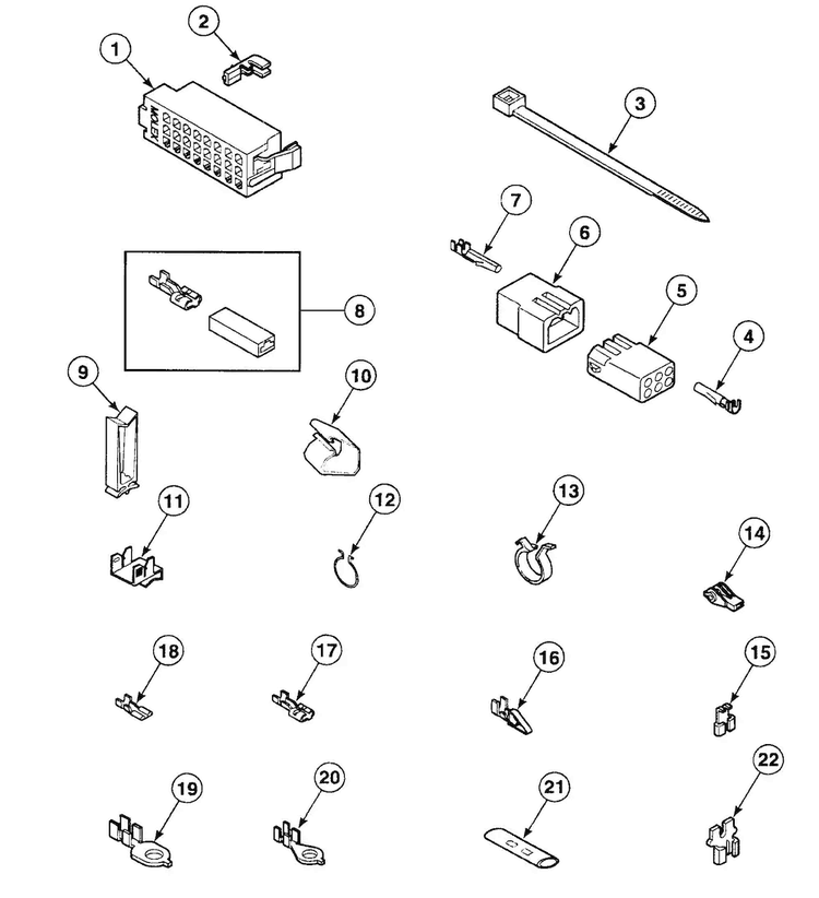 Terminals Diagram and Parts List for SWT221WM  Speed Queen Washer