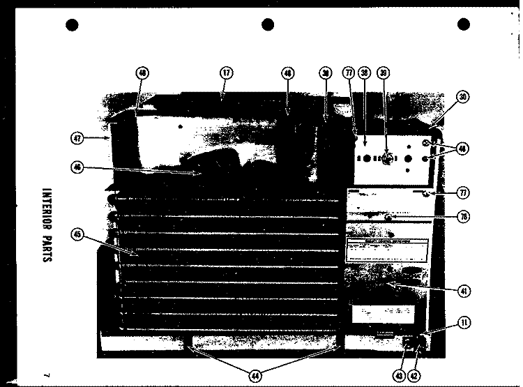 INTERIOR PARTS Diagram and Parts List for LKG-171  Amana Air Conditioner