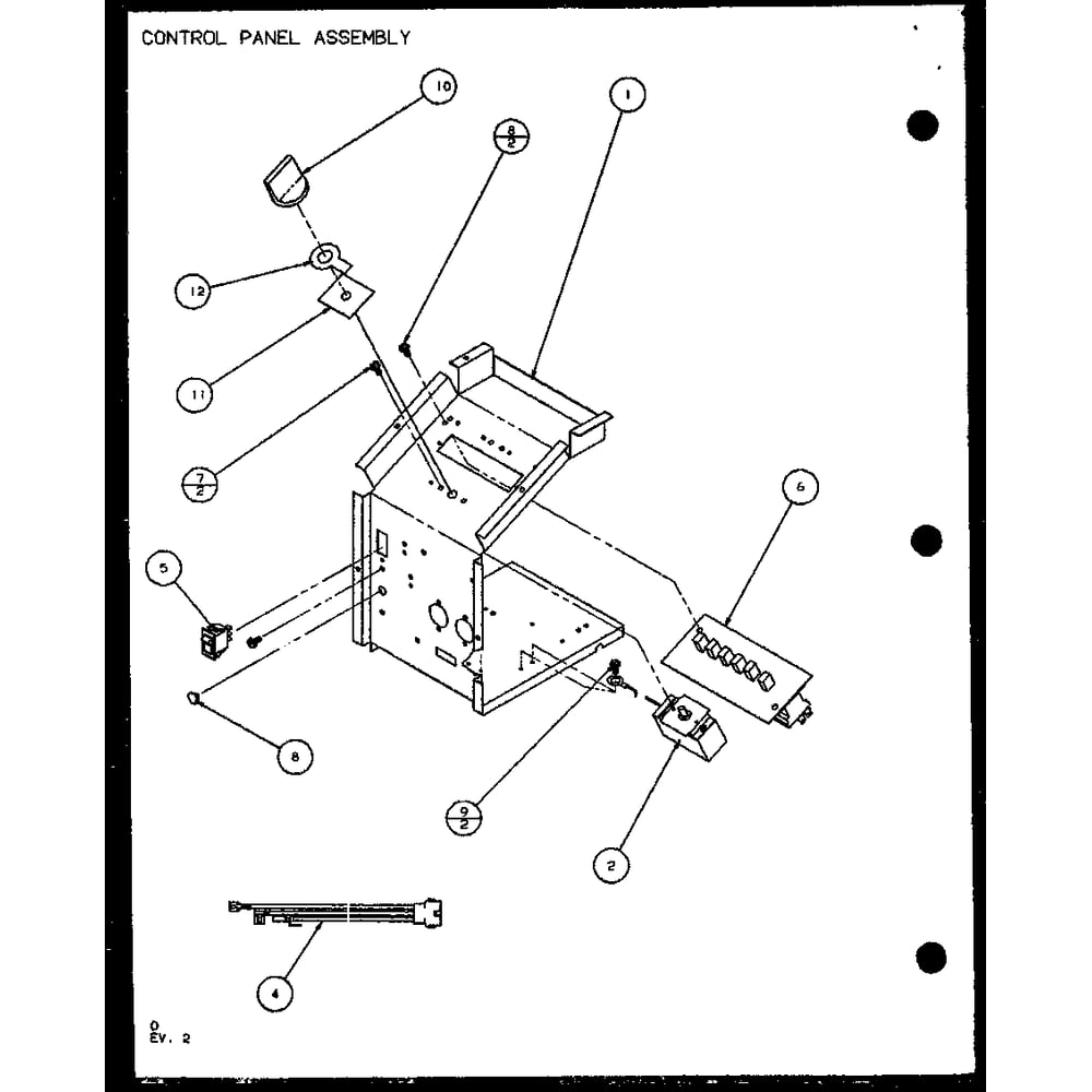 Control Panel Assembly 5 Diagram and Parts List for PTC12400EC P9872415R Amana Air Conditioner