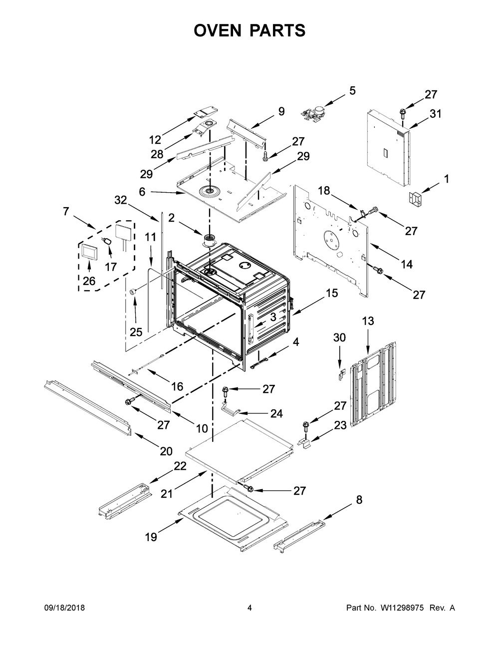 Oven Parts Diagram and Parts List for JMW2430DB03  Maytag Microwave Oven Combo
